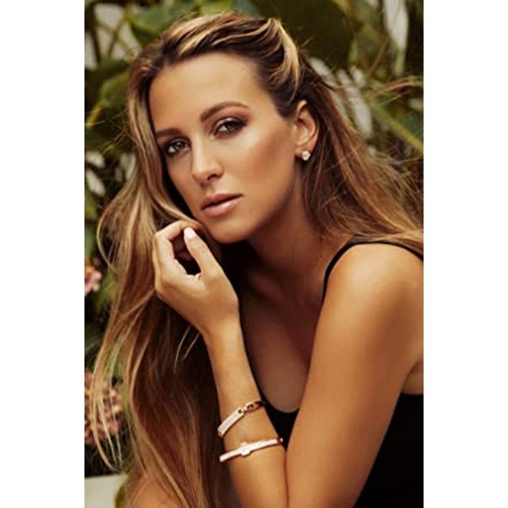 18K Gold Plated Crystal Belt Bangle Gold Swarovski Crystal Belt Bangle Bracelet - Picture 6 of 17